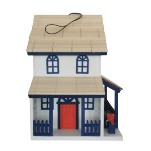 Petite Cottage Farmhouse – White W/Blue