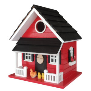 Cock-a-Doddle-Doo Cottage Birdhouse (Red)
