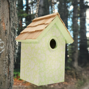 Laura Ashley Heirloom Ditzy Garden Birdhouse - Mint Green - Image 9