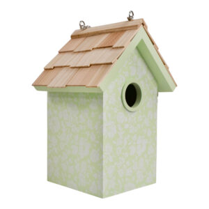 Laura Ashley Heirloom Ditzy Garden Birdhouse - Mint Green - Image 3