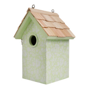 Laura Ashley Heirloom Ditzy Garden Birdhouse - Mint Green - Image 5